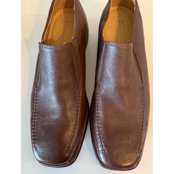 Sandro 5302 Mens 13D Brown‎ Leather Square Toe Gore Loafers, Made in Brazil main image 9